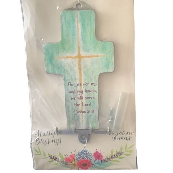 New Cathedral Arts Cross Key Holder By Caroline Simas Blessings - Picture 1 of 8
